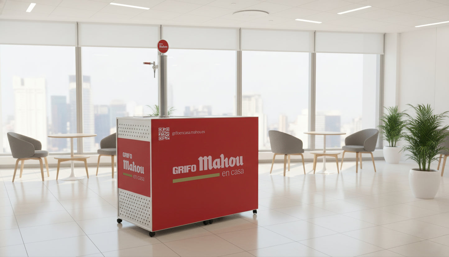 Grifo Mahou V100 barra movil en la oficina